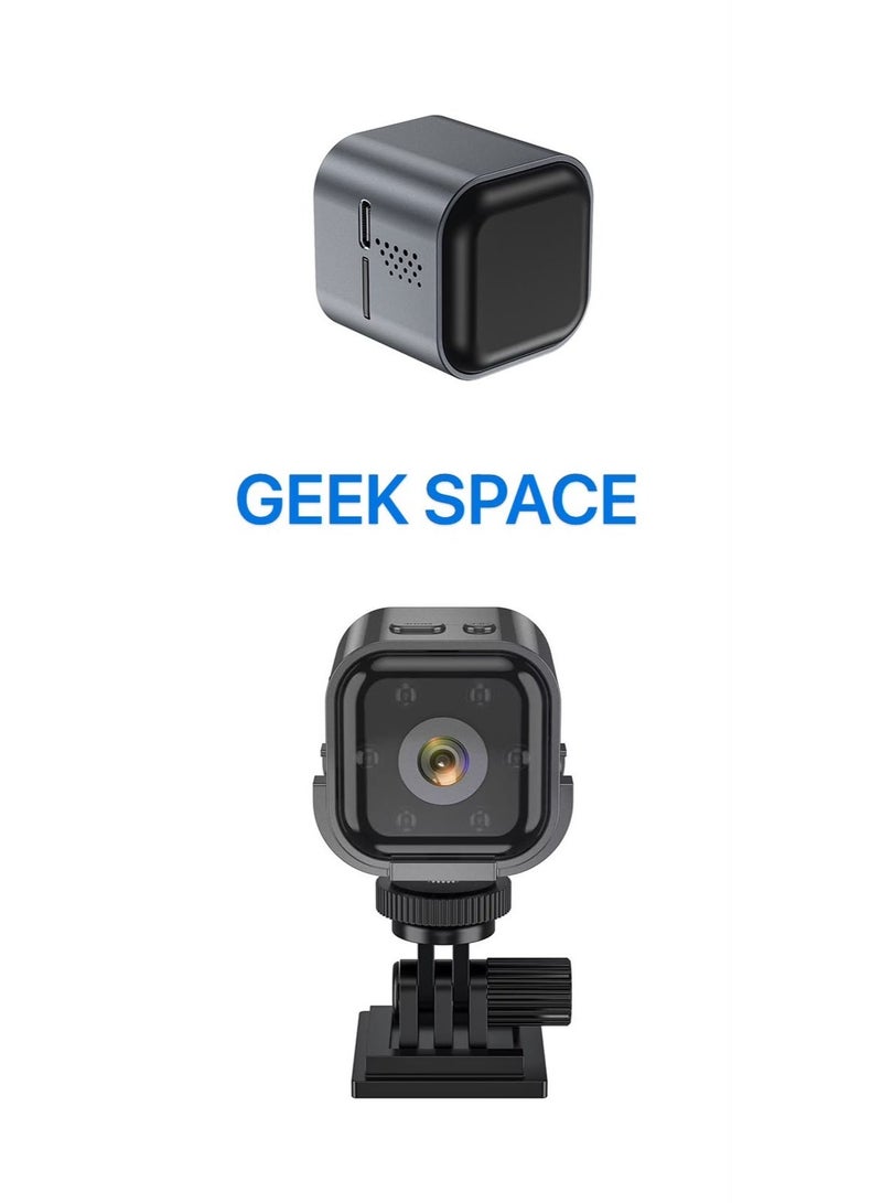 GEEK SPACE Mini WiFi HD Security Camera 1080P Wireless Smart Camera, AI Motion Detection, Infrared Night Vision, Two-Way Audio, Remote App Viewing, TF Card Storage, Indoor Home Surveillance Camera - Image 1
