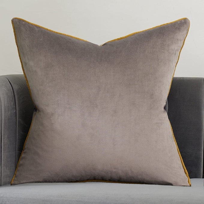 24 x 24 Inches Gray Solid Cushion Case Luxury Modern Square Throw Pillow Cover Decorative Pillow for Couch Living Room Bedroom Car 60 x 60cm