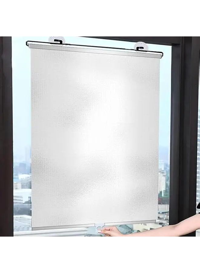 2PCS UV Protection Cordless Roller Blinds 68x125cm Easy Installation No Drilling 6 Suction Cups - Image 1