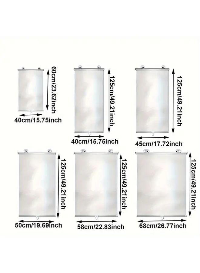 2PCS UV Protection Cordless Roller Blinds 68x125cm Easy Installation No Drilling 6 Suction Cups - Image 4