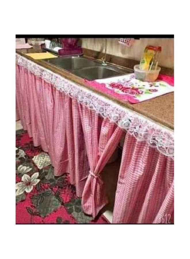 Short Kitchen Curtain Plaid Pattern | Under Sink Curtain Rustic Style | Small Decorative Kitchen Curtain - Image 2