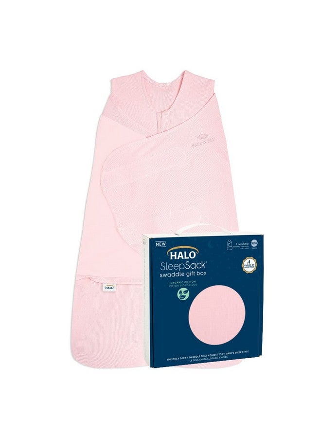 Halo حقيبة نوم هالو 100% قطن عضوي للأطفال حديثي الولادة مجموعة هدايا قطعة واحدة مع صندوق، توغ 1.5، 0-3 أشهر، فراولة - Image 1
