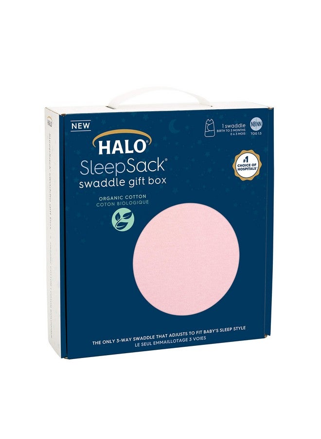Halo حقيبة نوم هالو 100% قطن عضوي للأطفال حديثي الولادة مجموعة هدايا قطعة واحدة مع صندوق، توغ 1.5، 0-3 أشهر، فراولة - Image 3