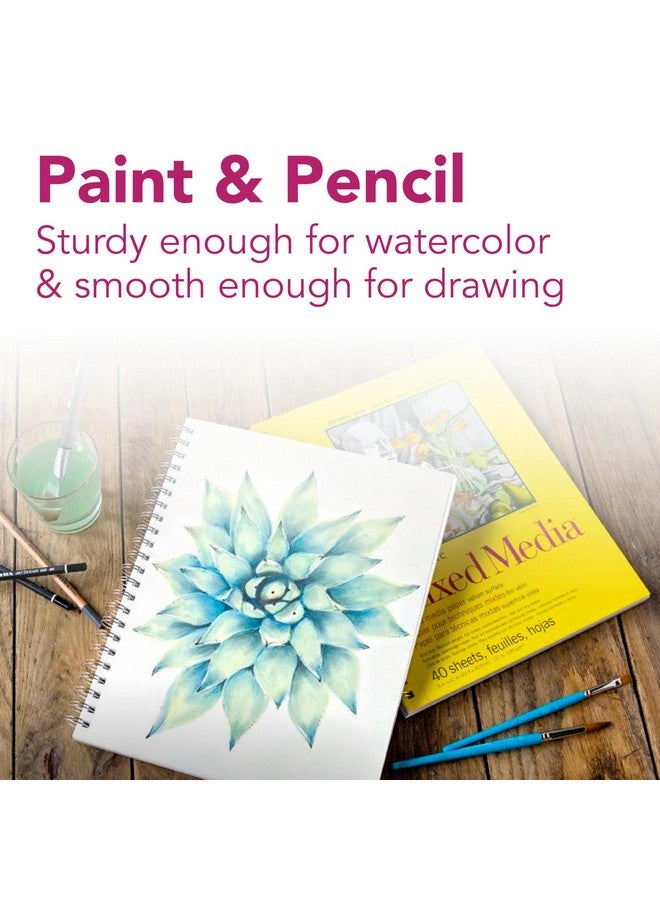 Strathmore 300 Series Mixed Media Pad, 5.5"x8.5" Wire Bound, 40 Sheets - Image 3