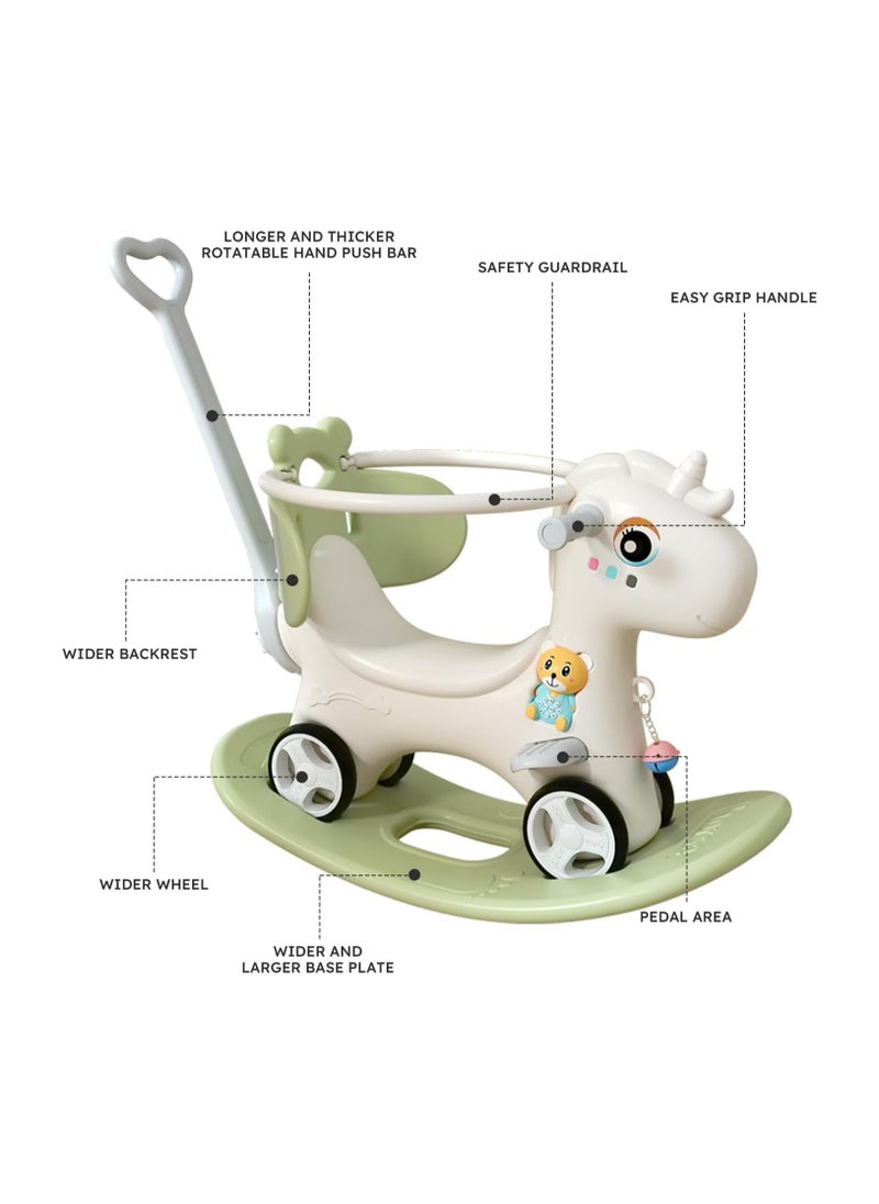 4 in 1 Rocking Horse, Baby Balance Bike Ride On Toys for Toddler 1-3, Rocker Toy for Kid, Toddler Ride Animal Indoor/Outdoor, Boy&Girl Rocking Animal, Infant Ride Toy, Birthday Gift  - Image 5