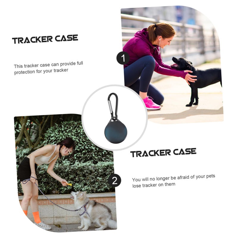 Protective Sleeve Hook Case for Tracking Device Keys Bags Pets Black - Image 4