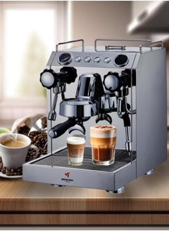 ميباشي Commercial Dual Boiler Coffee Machine, 2.5L Capacity, 15 Bar Pressure, Stainless Steel (ME-CCM2055)(2700W)  - Image 1
