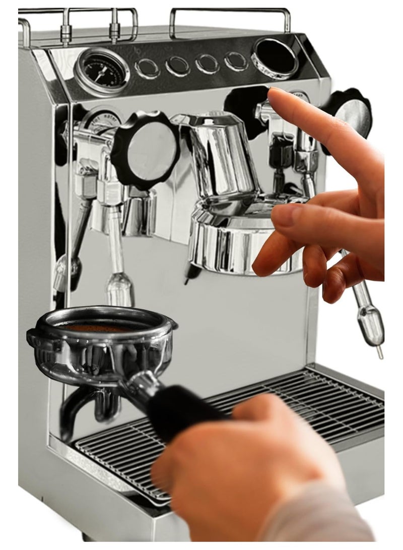 ميباشي Commercial Dual Boiler Coffee Machine, 2.5L Capacity, 15 Bar Pressure, Stainless Steel (ME-CCM2055)(2700W)  - Image 3