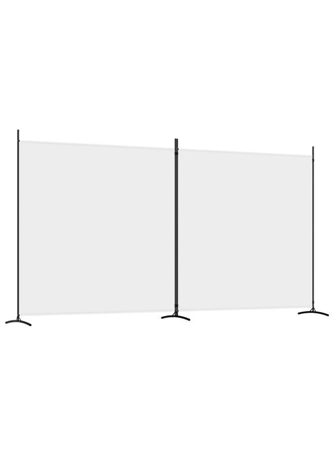 فيداكسل مقسم غرفة 2-ألواح أبيض 348×180 سم قماش 350274 - Image 1