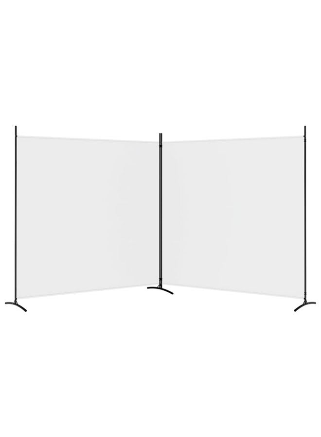 فيداكسل مقسم غرفة 2-ألواح أبيض 348×180 سم قماش 350274 - Image 3