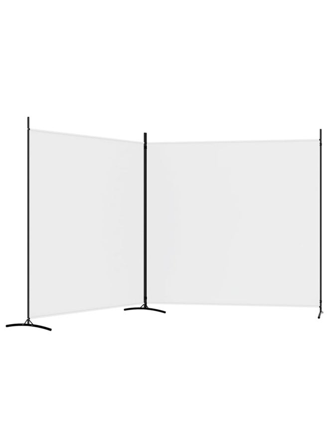 فيداكسل مقسم غرفة 2-ألواح أبيض 348×180 سم قماش 350274 - Image 2