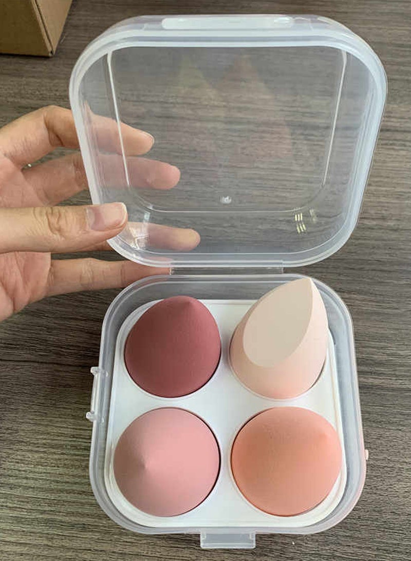 AEENAA 6 Pcs Makeup Sponge And Puff Set With Storage Case, Includes 4 Soft Beauty Blenders And 2 Pure Cotton Triangle Velvet Powder Puff For Face And Body Makeup, Foundation Blending, Concealer Application, And Undereye Setting Powder Cosmetic Applicator Kit ( Sponge Shapes and Colors May Vary ) - Image 4