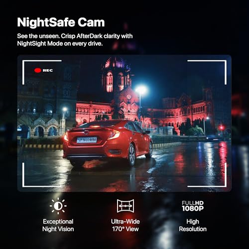 IZI Drive360 Dash Cam for Car, 360° Rotatable Car Camera, AI Voice Control, Full HD 1080P @30FPS, 170° Wide Lens, 24/7 Parking & Impact Detection, 128GB Support, Type-C Fast Connect, Built-in Mic - Image 3