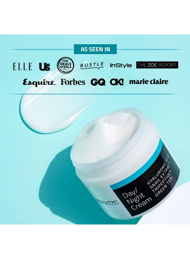 YEOUTH Day Night Cream for Face with Hyaluronic Acid, Snail Mucin and Copper Tripeptide - Moisturizer Face Cream - Hydrating Face Moisturizer for Women and Men 4oz - Face Moisturizer - Image 2