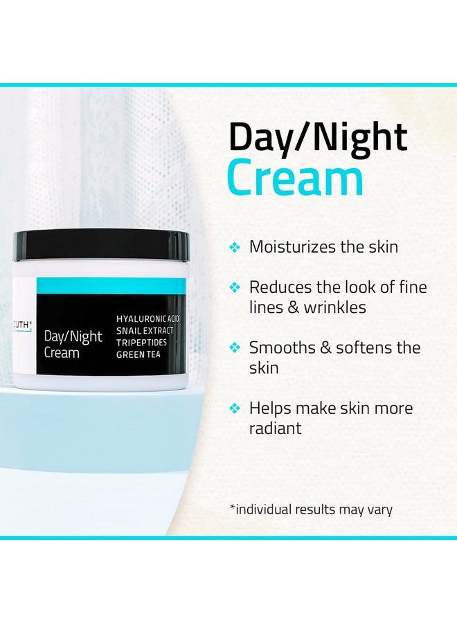 YEOUTH Day Night Cream for Face with Hyaluronic Acid, Snail Mucin and Copper Tripeptide - Moisturizer Face Cream - Hydrating Face Moisturizer for Women and Men 4oz - Face Moisturizer - Image 3
