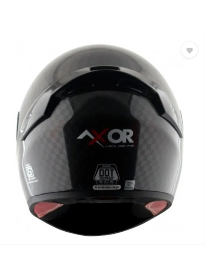 AXOR Axor Rage Carbon Fiber big checks Motorbike Helmet  (GLOSS CARBON)  - Image 5