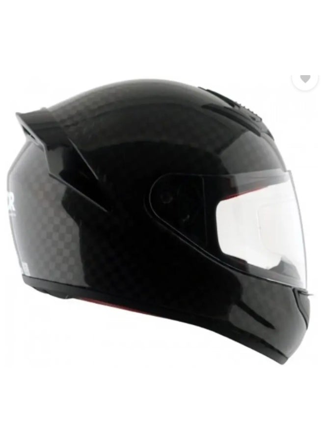 AXOR Axor Rage Carbon Fiber big checks Motorbike Helmet  (GLOSS CARBON)  - Image 3