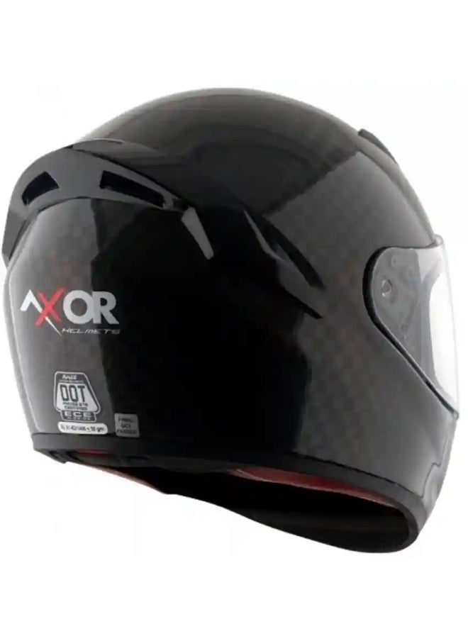 AXOR Axor Rage Carbon Fiber big checks Motorbike Helmet  (GLOSS CARBON)  - Image 2