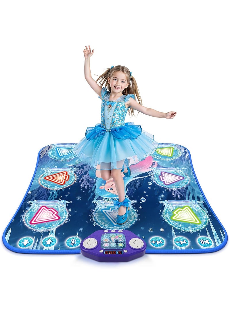 Altheqa Dance Mat Toys for 3-12 Year Old Girls, Kids Dance Mat with Light Up 8-Buttons & Wireless Bluetooth, Dance Toy with 5 Modes Game, Birthday Xmas Gifts for 3 4 5 6 7 8 9 10+ Year Old Girls Boys - Image 1