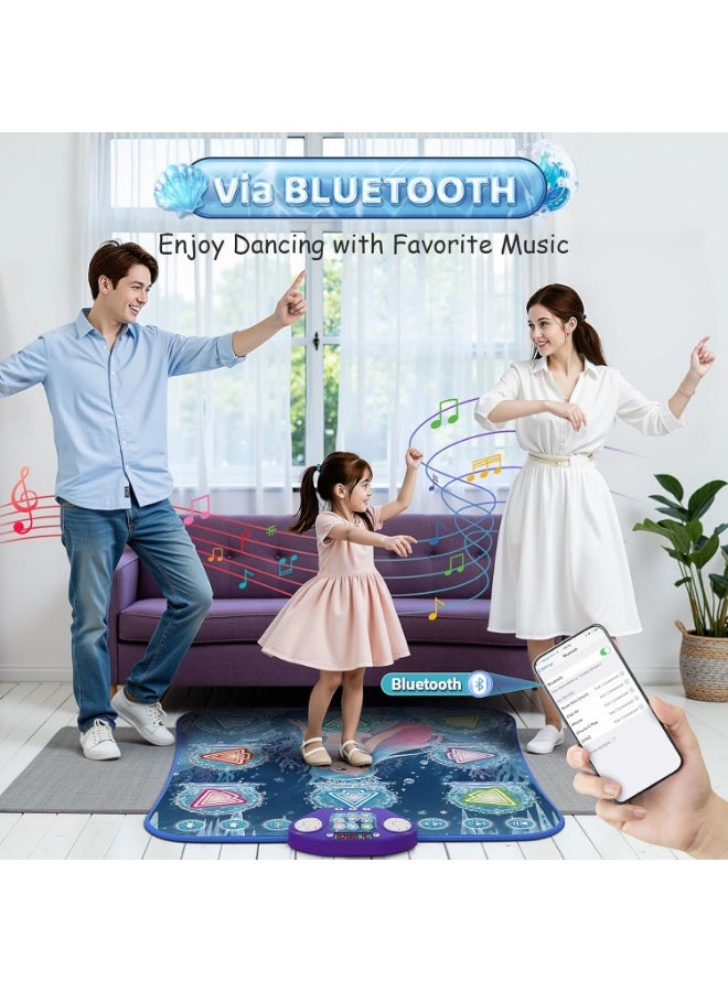Altheqa Dance Mat Toys for 3-12 Year Old Girls, Kids Dance Mat with Light Up 8-Buttons & Wireless Bluetooth, Dance Toy with 5 Modes Game, Birthday Xmas Gifts for 3 4 5 6 7 8 9 10+ Year Old Girls Boys - Image 4