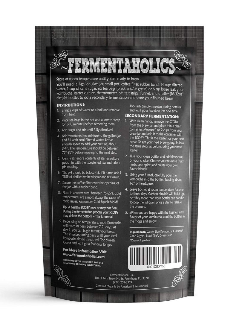 Fermentaholics Kombucha SCOBY & Starter Tea | Live, Fresh, Organic Starter Culture | DIY Kombucha | 12oz Fresh Starter Tea - Image 2