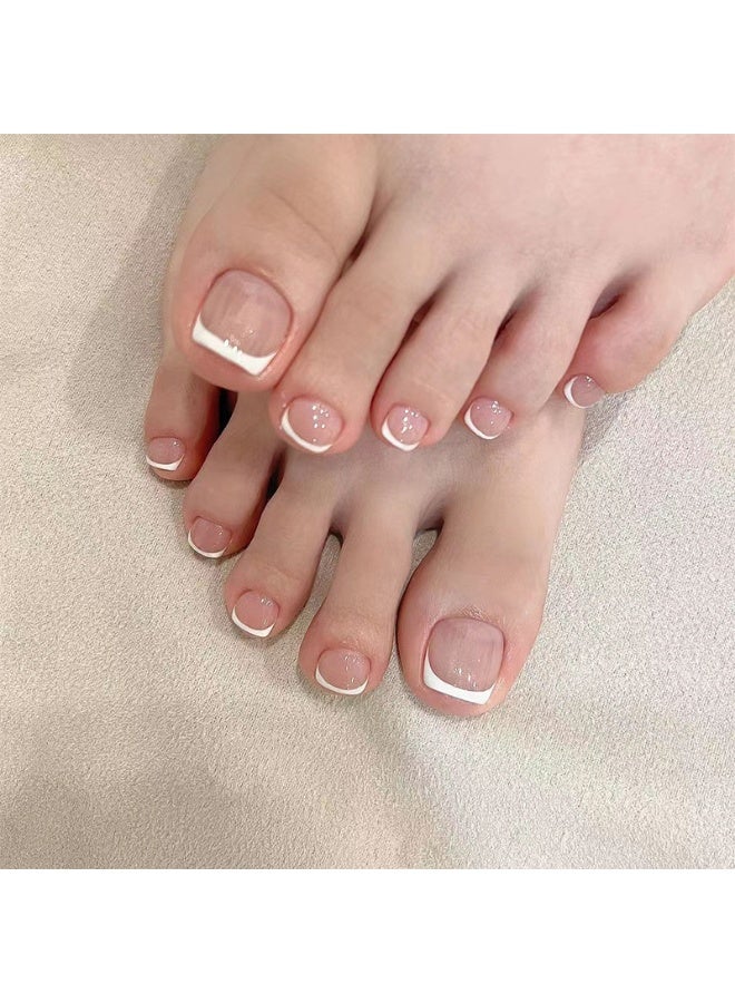 Kanza 24Pcs Press on Nails, False Nails, Fake Nails Set for Women Girls Nail Art Accessories, Press On Nail with Glue Stickers for Easy Apply, Stick On Fingernails Set - Image 1