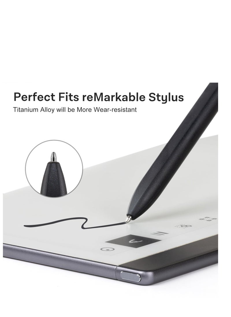 SYOSI - Replacement Marker Stylus Pen Tips for Remarkable 2 Tablet- Durable Titanium Alloy Metal Tip/Nibs, with Pressure Sensitivity and Tilt Support (2 PCS) - Image 1
