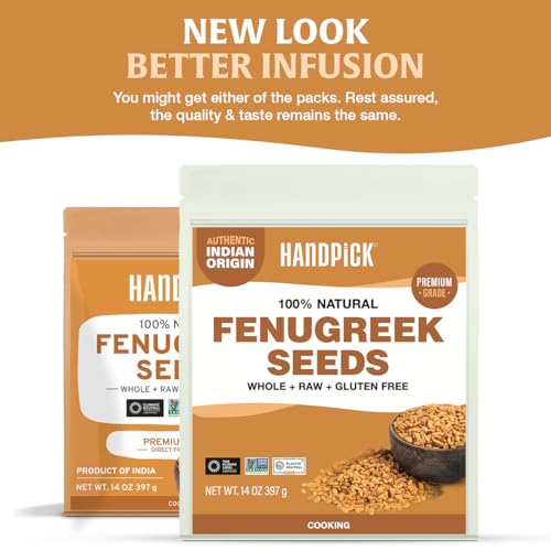 HANDPICK Fenugreek Seeds 14oz ALL NATURAL Fenugreek  Indian Origin Whole Methi Seeds Trigonella Foenum Graecum Fenogreco En Semillas  Resealable Ziplock Pouch - Image 5