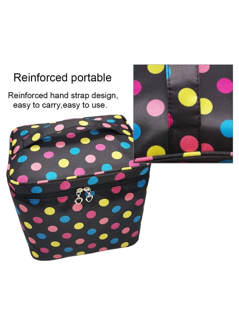 SYOSI Large Make Up Bag,Make Up Case Large Travel Cosmetic Bags Makeup Bag with Brush Holder Multifunction Case Toiletry Bags with Handle for Women Girls - Image 2