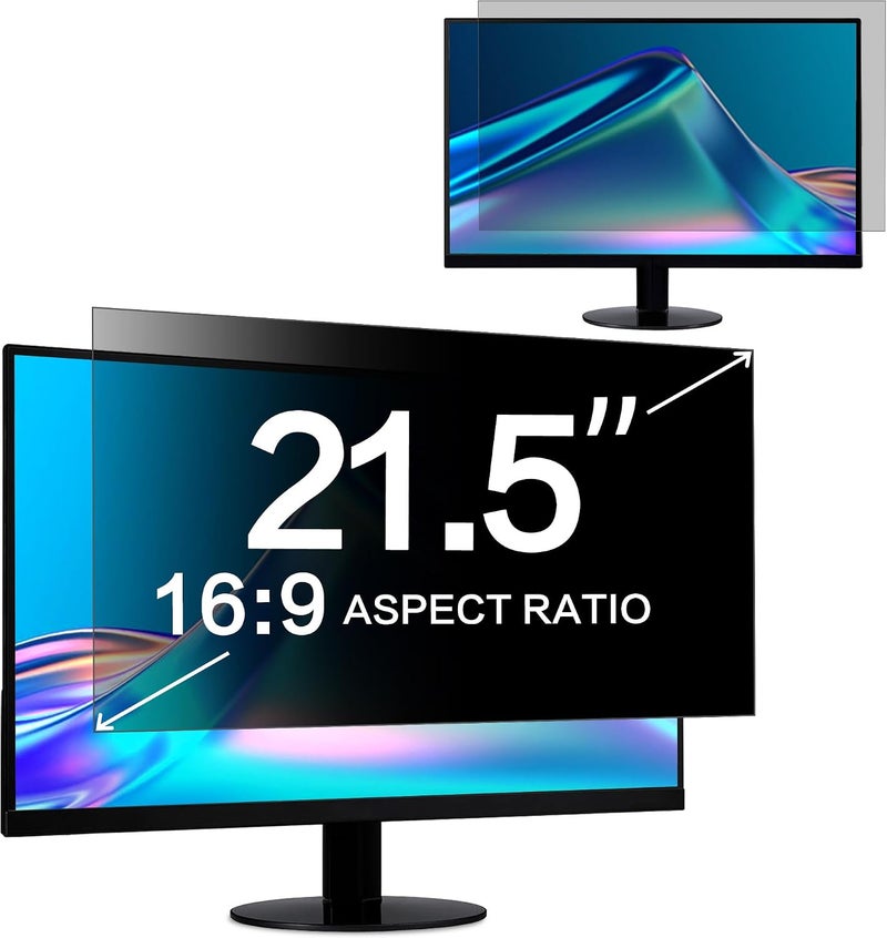 ZOEGAA Computer Privacy Screen 21.5 Inch 16:9 Developed & Produced by Factory, Removable&Anti Blue Light 21.5 inch Privacy Screen for Monitor - Image 1