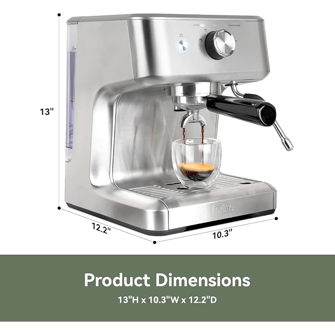 Gevi 58mm Commercial Espresso Machine|PID&NTC Temp Control with Steam Wand | Knob-type Operation;Budget under$200;Removable Water Tank;Include Necessary Accessories;Can Make Americanos;Easy to Clean - Image 2