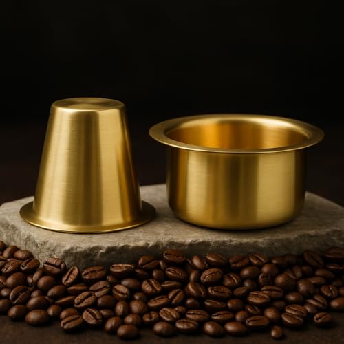 PUYANGAM Brass Dabra Coffee Set I Dawara Sets, Gift, Daily Use, Traditional (Matte 06 Sets) - Image 2