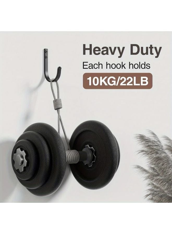 White 5 Pack Wall Hooks 22LB Screw in Metal Hanger Mount for Towel Coat Backpack - Image 5