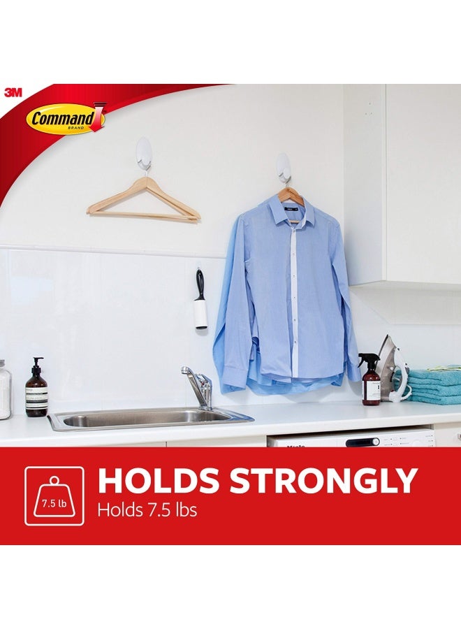 Command Plastic 17019-ES Clothes Hanger Heavy Duty  Large  Holds 7.5 lbs Organizing Hooks  1  White - Image 3