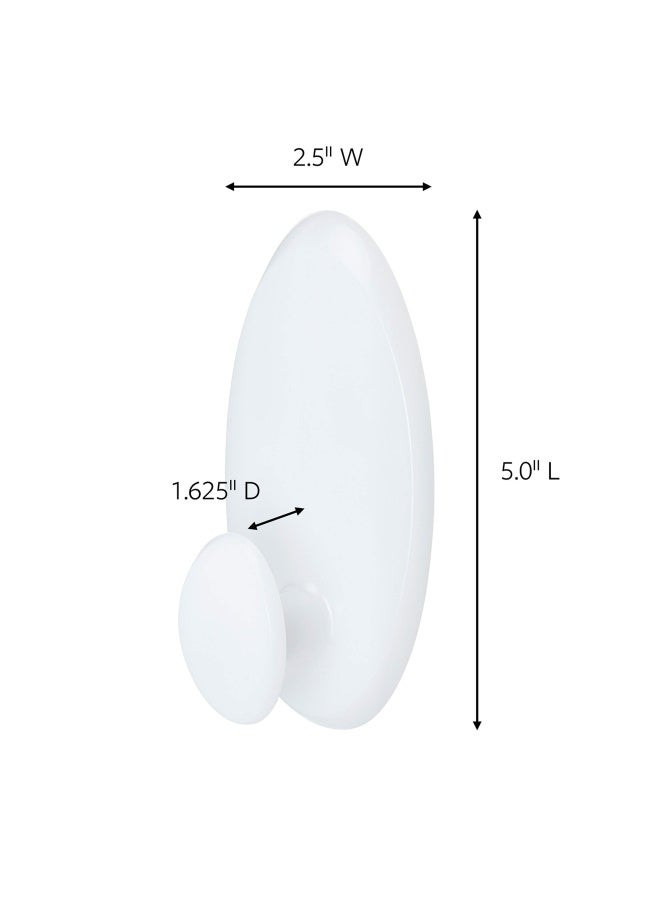 Command Plastic 17019-ES Clothes Hanger Heavy Duty  Large  Holds 7.5 lbs Organizing Hooks  1  White - Image 4