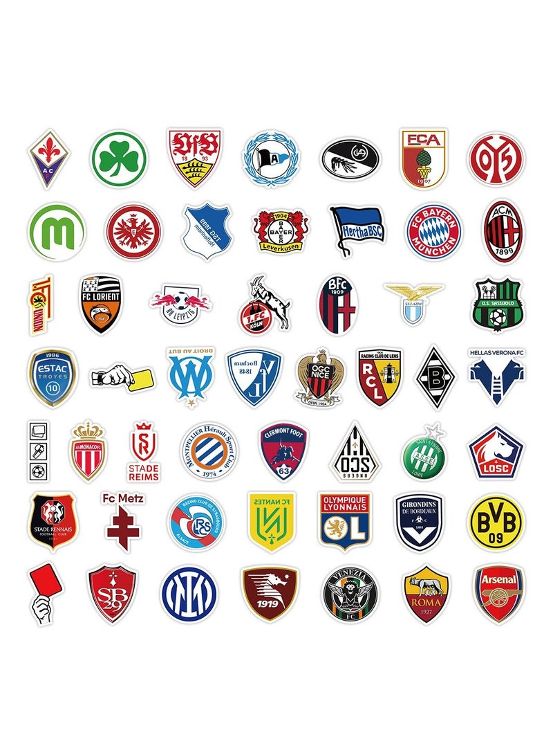 100-Piece Football Club Logo Cool Waterproof Stickers - Image 3