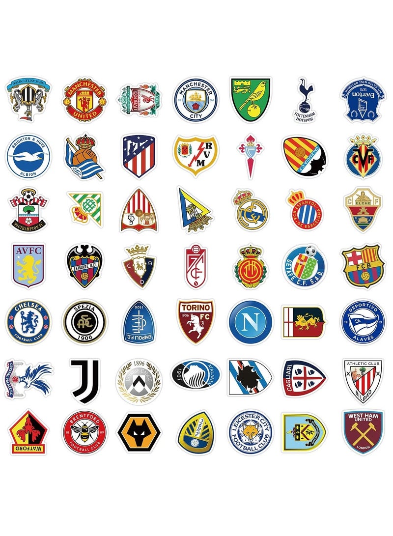 100-Piece Football Club Logo Cool Waterproof Stickers - Image 4