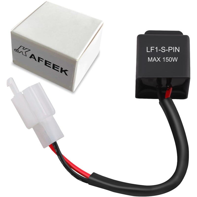 KAFEEK 2-Pin Electronic LED Flasher Relay FIX Motorcycle Turn Signal Bulbs Hyper Flash - Image 4