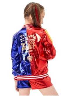 VUCATIN Cosplay Costume for Kids Girls Girls Villain Costume Kit include Jacket  T-shirt Shorts Gloves Perfect for Fancy Dress Costume Cosplay  - Image 5