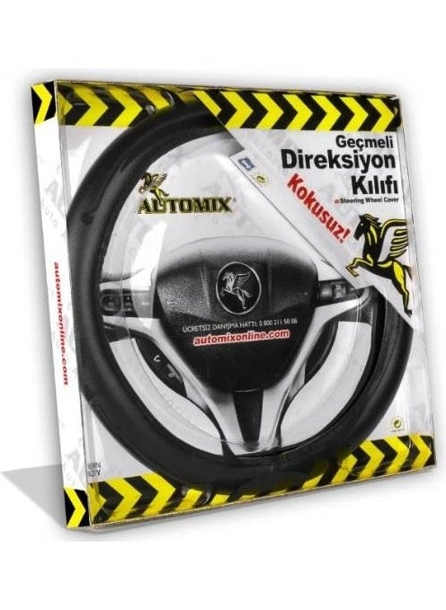 Automix Steering Wheel Cover Plain Black 3072  - Image 1