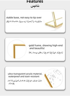 SHABILI 6PCS 5*7in Acrylic Sign Holder,L Shaped Desktop Display Holder, 17.78*12.7cm Poster Menu Holder, Table Number Display Stand，Family Photo Display，Clear Sign Holder for Wedding, Restaurant Signs, Office  - Image 2