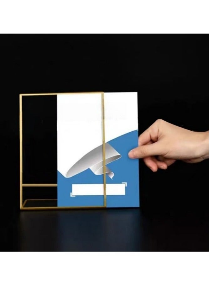 شبيلي 6 قطع حامل لافتات أكريليك مقاس 5*7 بوصة، حامل عرض سطح المكتب على شكل حرف L، حامل قائمة ملصقات مقاس 17.78*12.7 سم، حامل عرض رقم الطاولة، حامل لافتات شفاف لحفلات الزفاف، لافتات المطاعم، المكتب - Image 5