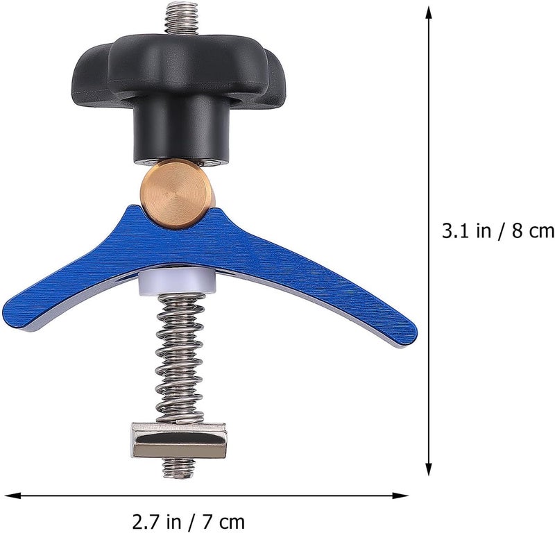 T-track Hold down Clamp Woodworking T Slot Clamp Blue Carpenter T-track Clip for Woodworking Bench Use, Single Piece - Image 2