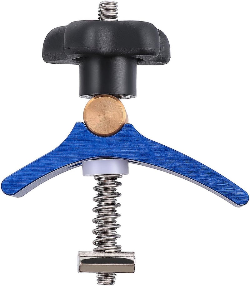 T-track Hold down Clamp Woodworking T Slot Clamp Blue Carpenter T-track Clip for Woodworking Bench Use, Single Piece - Image 1