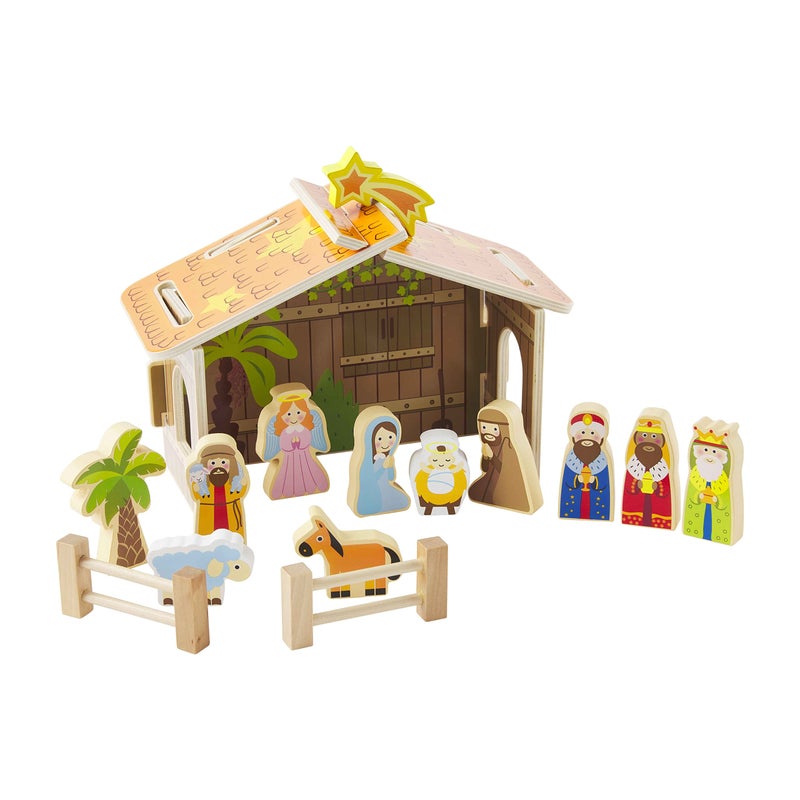 Mud Pie Nativity Set Wood - Image 2
