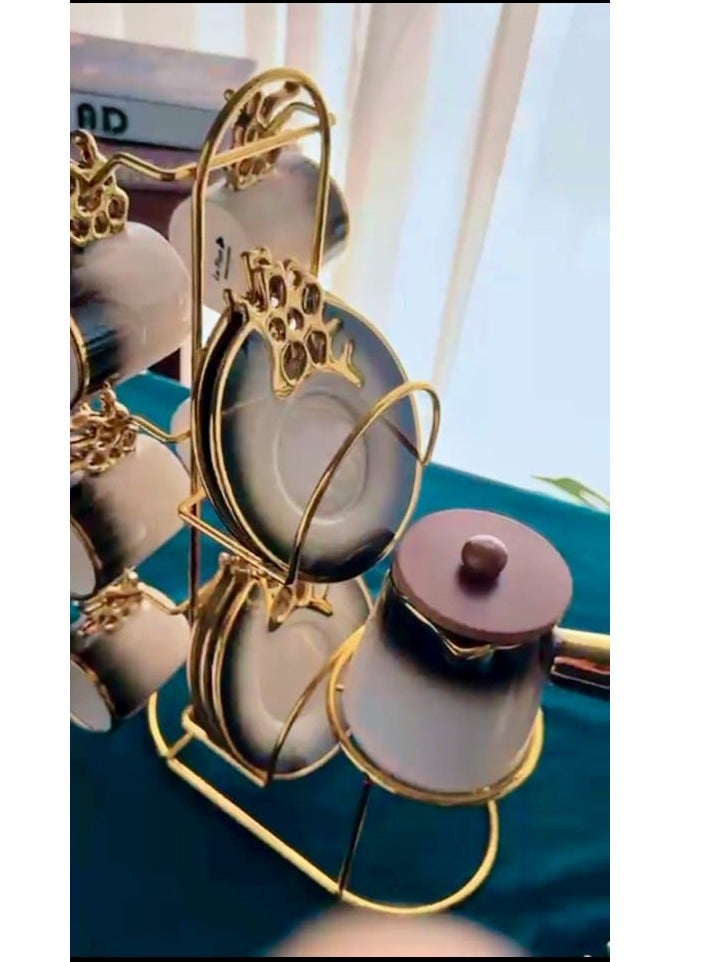 طقم قهوة بورسلين حراري بالكنك - Image 1