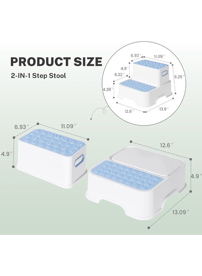 Vividorad Step Stools for Kids,Anti-Slip Potty Training Stool,Toddler Step Stool for Bathroom Sink,Kids Step Stool for Toddlers Potty Training, Multifunctional Toilet Potty Stool for Kids,for Bathroom, Kitchen, Living Room, Bedroom, Toy Room - Image 2