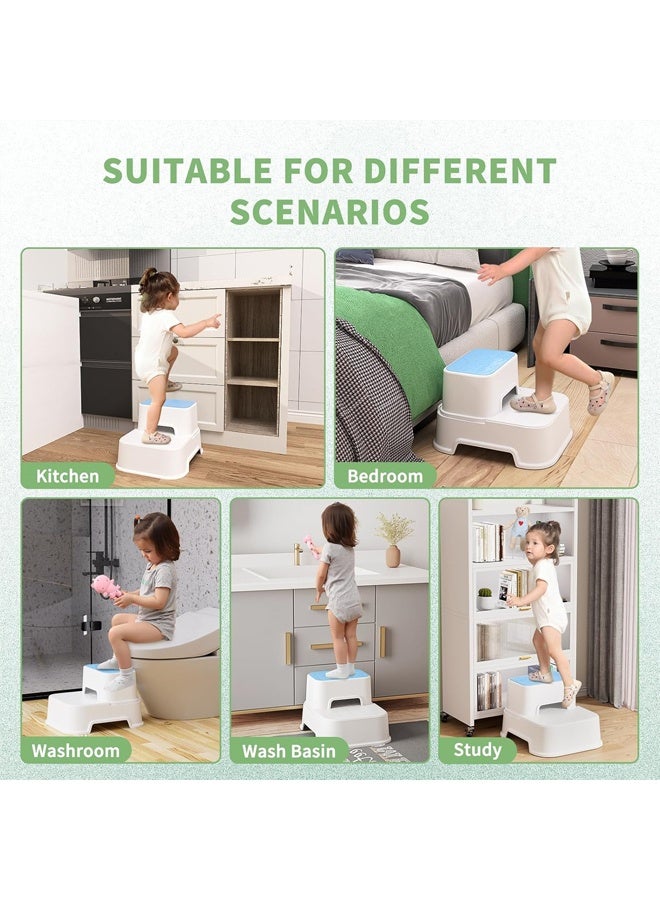 Vividorad Step Stools for Kids,Anti-Slip Potty Training Stool,Toddler Step Stool for Bathroom Sink,Kids Step Stool for Toddlers Potty Training, Multifunctional Toilet Potty Stool for Kids,for Bathroom, Kitchen, Living Room, Bedroom, Toy Room - Image 3