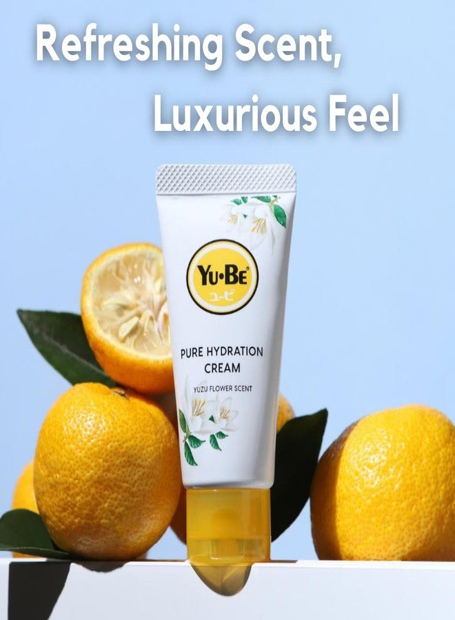 yu be Yu-Be Yuzu Pure Hydration Cream: Body & Hand Lotion - Vegan Skin Care Cream for Sensitive & Dry Skin - Soothing Yuzu Flower Extract - Day & Night Moisturizer- Cracked Heels Repair -1.35 Fl Oz (3) - Image 3