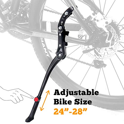 Sataway Bike Kickstand Adjustable Rear Mount Aluminum Alloy Bicycle Kickstand for 24” 26” 700C 27.5” 28” inch Mountain Bike Adult Bike - Image 2